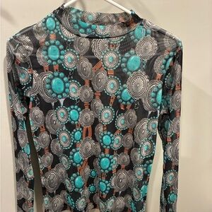 Sterling Creek Patterned Top Women's Size Small